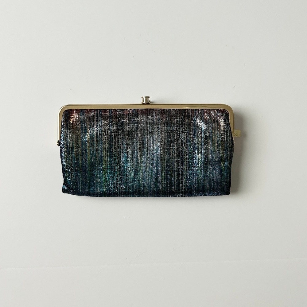 Hobo Lauren Wallet Metallic Fabric Multicolor Double Frame Clutch